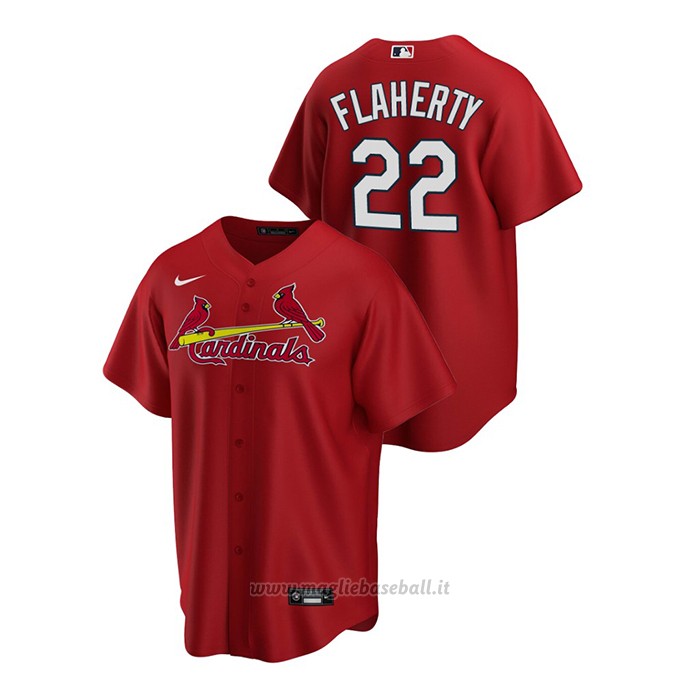 Maglia Baseball Uomo St. Louis Cardinals Jack Flaherty Replica Alternato Rosso